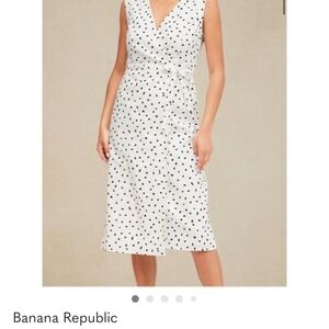 Banana Republic Black and White Midi Dress